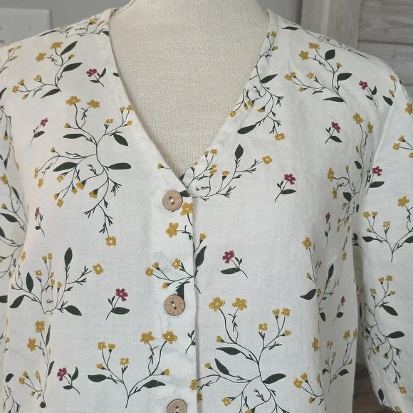 NOTperfectlinen ELMINA button-up linen shirt, Size XL - Picture 2 of 8